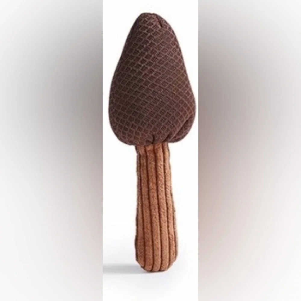 Mushroom Catnip Cat Toys, Catnip & Silvervine Chew Toy, Morel Mushroom 🍄‍🟫